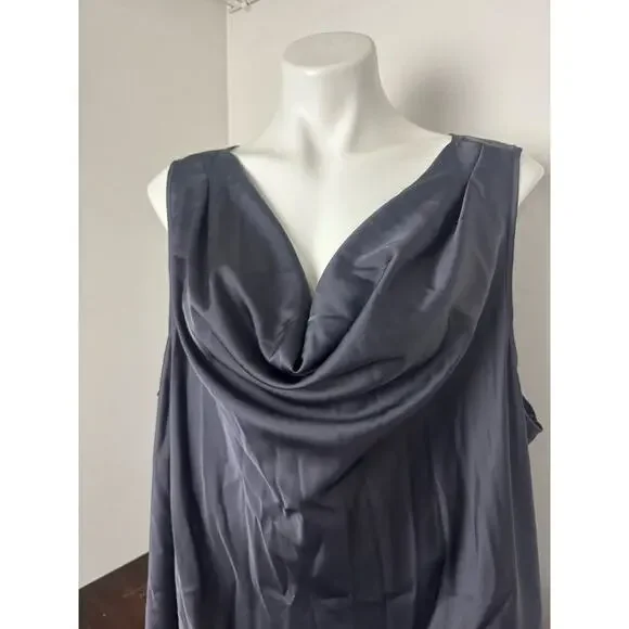Torrid Gray Satin Cowl Neck Tank Size 4X, NWT - Picture 8 of 13